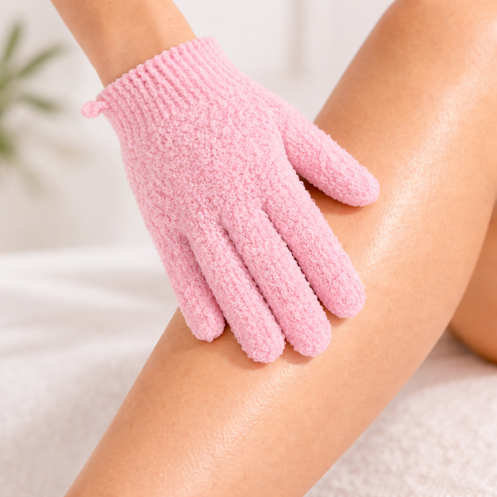 La paire de gants exfoliants